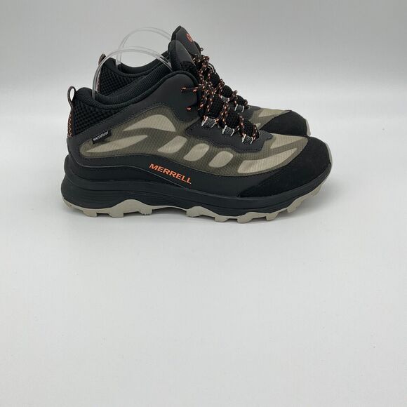 Merrell Moab Speed Mid Waterproof Big Kids Size 6.5W Black‎ Hiking Boot Sneaker - Picture 1 of 9